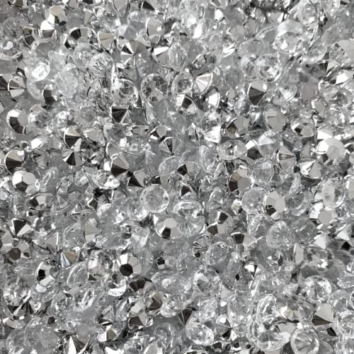 4500 Stück 6 mm Mini-Kristallsteine für Kunst und Handwerk und Hochzeit Tischdekoration Zuhause und Party Dekoration in Silber und Transparent (Silber) von LUSSO LIA