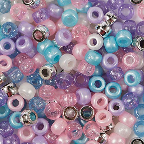 Perlen, Zuckerwatte, 9 x 6 mm, Pastellfarben, 200 Stück von LUSSO LIA