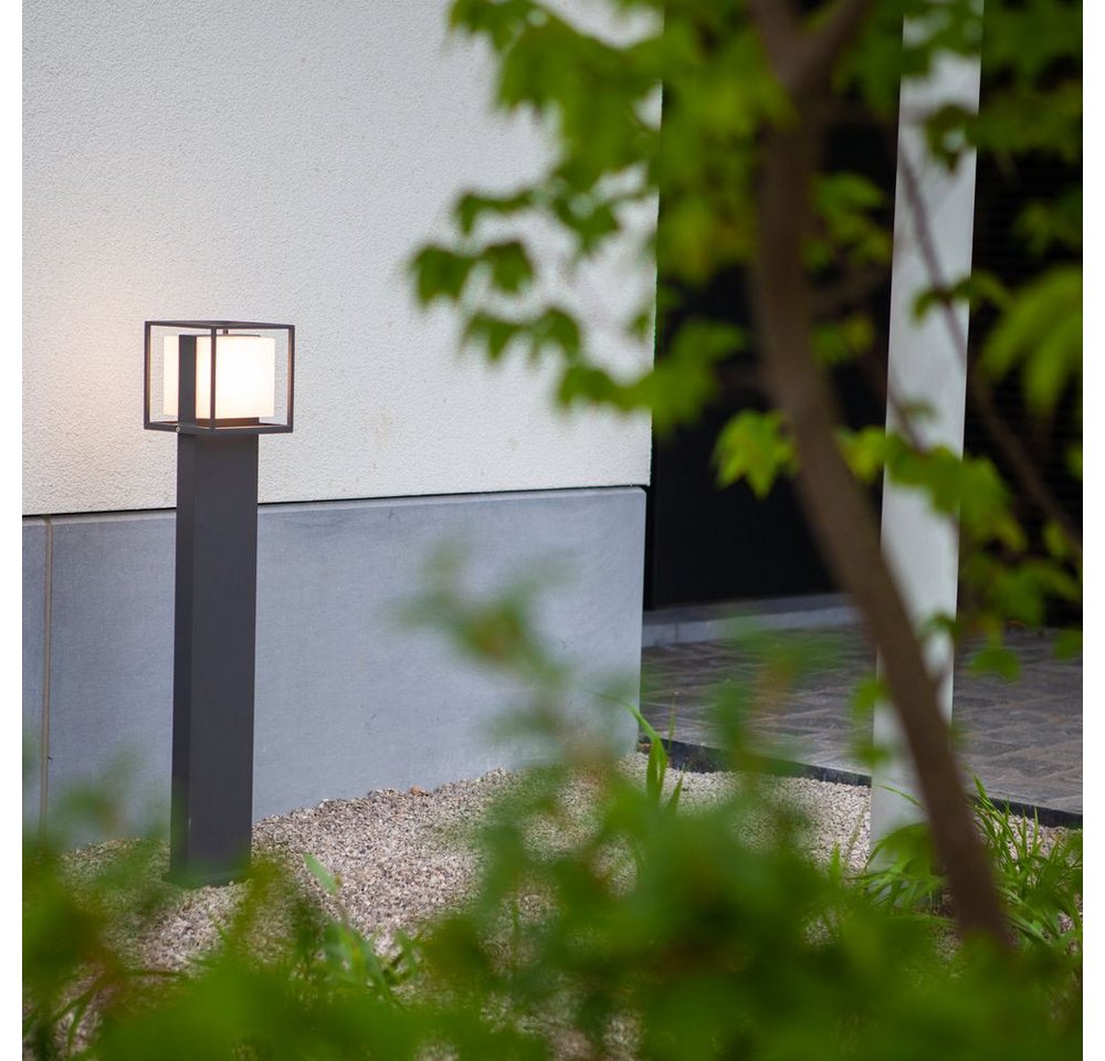 LUTEC Außen-Stehlampe LED Wegeleuchte Cruz in Anthrazit 13W 1000lm IP54, LED von LUTEC
