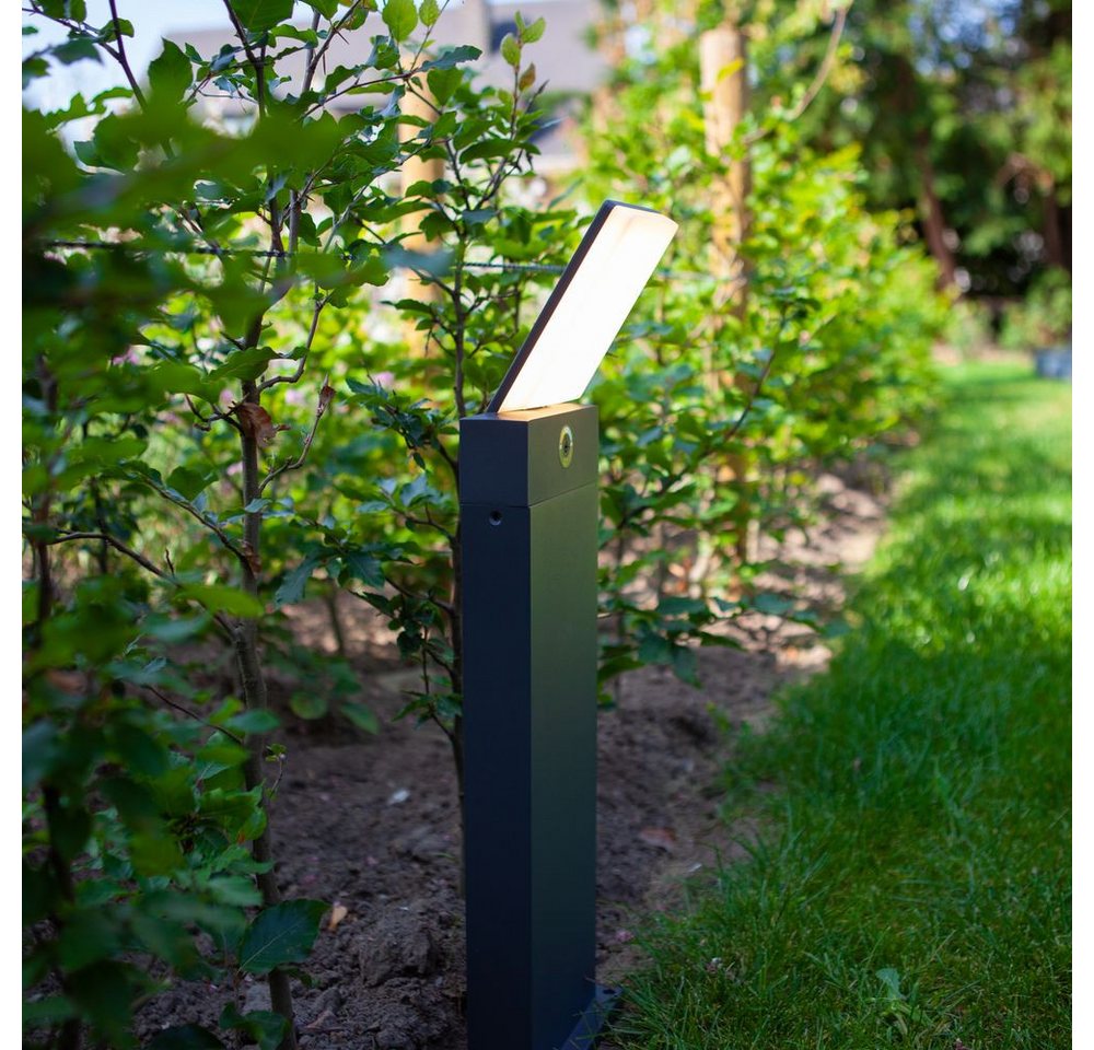 LUTEC Außen-Stehlampe LED Wegeleuchte Pano in Anthrazit 16W 1200lm IP54, LED von LUTEC