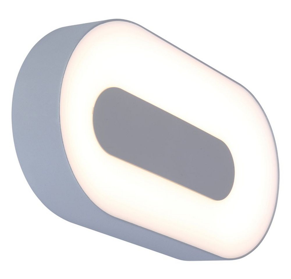 LUTEC Außen-Wandleuchte LED Außenwand- und Deckenleuchte Ublo in Aluminiumdruckguss in Grau, LED von LUTEC