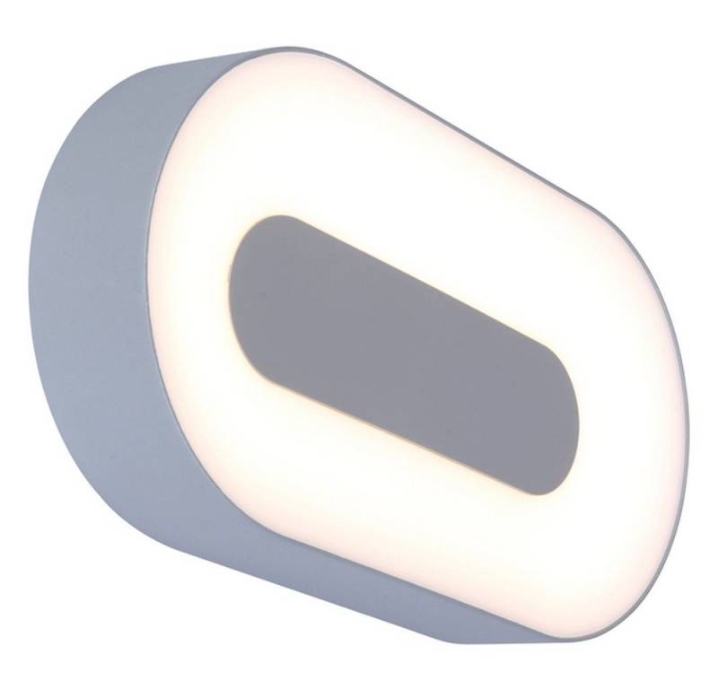 LUTEC Außen-Wandleuchte LED Außenwand- und Deckenleuchte Ublo in Aluminiumdruckguss in Grau, LED von LUTEC