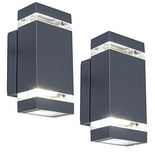 LUTEC Außenwandleuchten FOCUS in Anthrazit,moderne Außenleuchte,Up- & Downlight, Wandleuchte 2er Set zum Vorteilspreis,2 flammige eckige Wandlampe… LUTEC Außenwandleuchten FOCUS in Anthrazit,moderne Außenleuchte,Up- & Downlight, Wandleuchte 2er Set zum Vorteilspreis,2 flammige eckige Wandlampe… von LUTEC