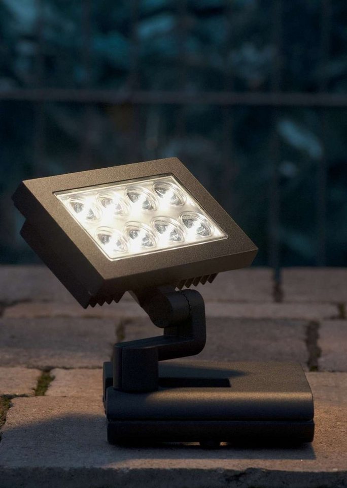 LUTEC Außen-Wandleuchte Lutec Nevada Wandlampe Aussenlampe Aussenleuchte LED Eckig 6101 S-Gr von LUTEC