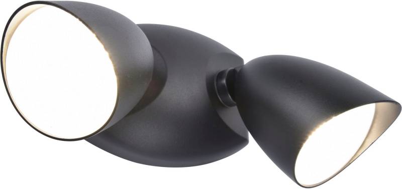 LUTEC LED Außen-Wandleuchte LED-Aussenleuchte SHRIMP, LED fest integriert, Neutralweiß, einstellbar von LUTEC