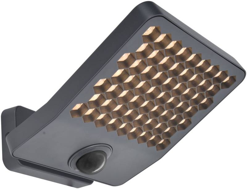 LUTEC LED Außen-Wandleuchte LED-Aussenwandleuchte ATLANTIS medium, Bewegungsmelder, LED fest integriert, Warmweiß, mit Sensor, schwenkbar von LUTEC