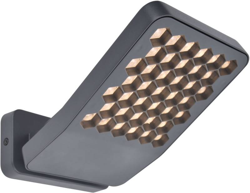 LUTEC LED Außen-Wandleuchte LED-Aussenwandleuchte ATLANTIS small, LED fest integriert, Warmweiß, schwenkbar von LUTEC