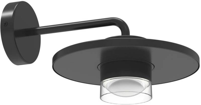 LUTEC LED Außen-Wandleuchte LED-Aussenwandleuchte PLATO, schwarz matt, LED fest integriert, Warmweiß, Design-Award von LUTEC