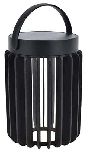 LED Solar Tischlampe Kozy,tragbare Tischleuchte,dimmbare Solarlampe, Mattschwarze Nachttischlampe,USB Anschluss,Ladefunktion,Solarleuchte von LUTEC