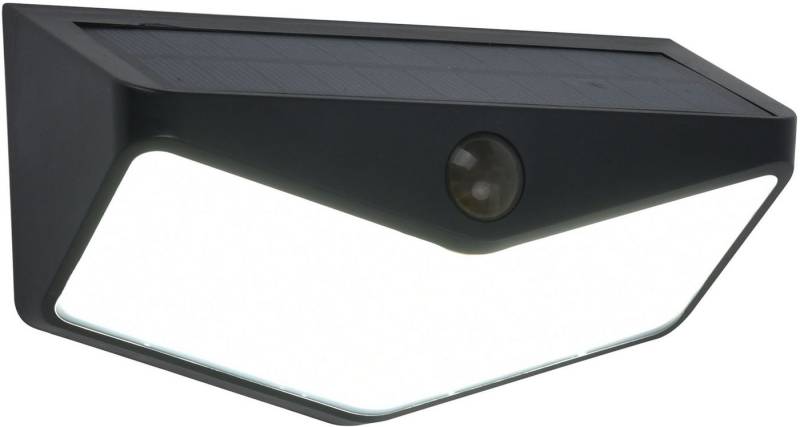 LUTEC LED Solarleuchte LED-Solar-Aussenwandl. m. BWM WINGS, Bewegungsmelder, LED fest integriert, Kaltweiß, Bewegungsmelder von LUTEC