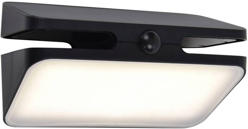 LUTEC LED Solarleuchte LED-Solar-Aussenwandl. mit BWM AERO, Bewegungsmelder, LED fest integriert, Neutralweiß, Bewegungsmelder von LUTEC