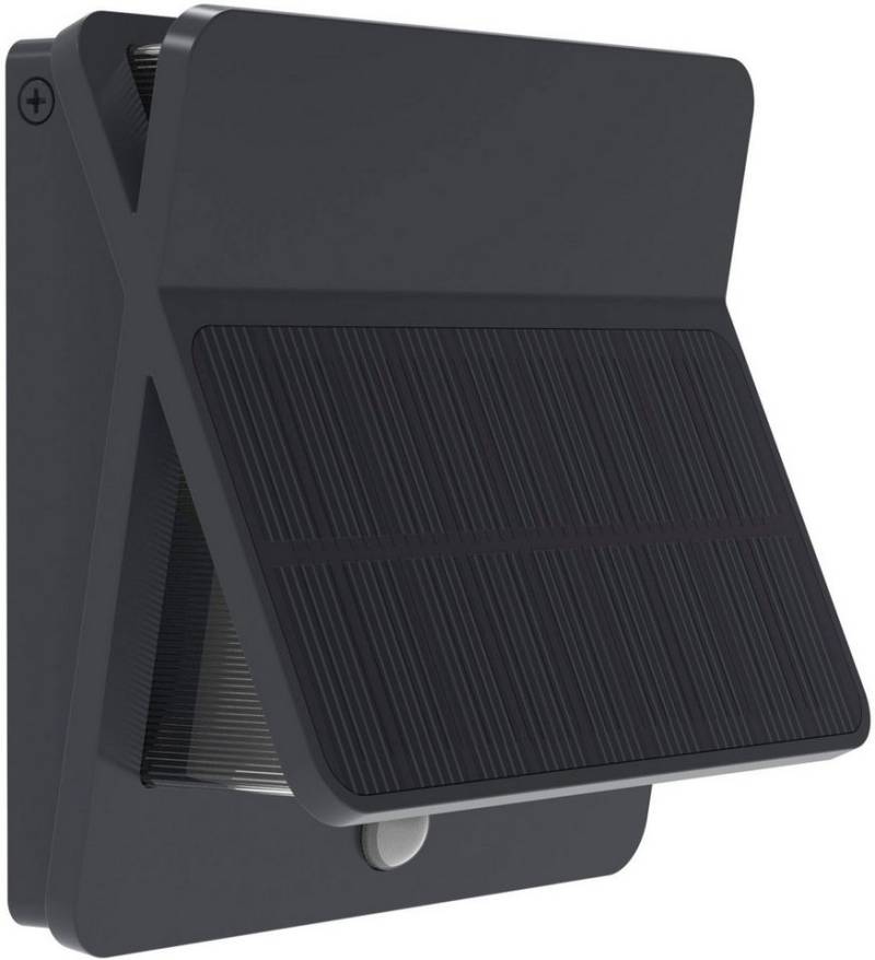 LUTEC LED Solarleuchte LED-Solar-Aussenwandl. mit BWM ALETA, Bewegungsmelder, LED fest integriert, Warmweiß, Design-Award von LUTEC