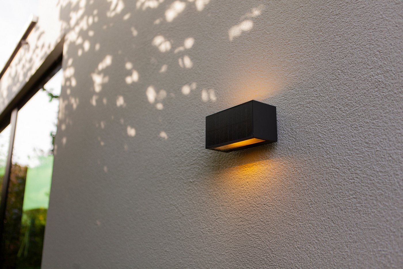 LUTEC LED Solarleuchte LED-Solarleuchte INKA, Hybrid, LED fest integriert, Warmweiß, Solar-Hybrid von LUTEC
