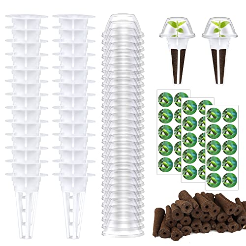 120stk Hydroponische Anzuchtsysteme Kit, Einschließlich 30stk Hydroponische Pflanzkorb 30stk Hydroponische Isolierdeckel 30stk Pflanzenschwamm 30stk Etiketten für Pflanzen Hydrokultur Anbauset von LUTER