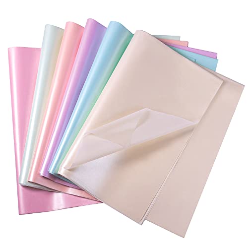 30 Blatt Seidenpapier, 50x70cm Metallic Seidenpapier Perlglanzpapier Seidenpapier Geschenkpapier Seidenpapier für Urlaub Geburtstagsfeier Dekoration Hochzeit (6 Metallic Farben) von LUTER