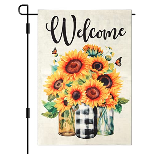 Flagge des Sonnenblumengartens, Gartenfahne Sommer Flagge Garten Sommer Flagge Haus Hallo Sommer Yard Flagge Doppelseitige Sommer Garten Flaggen für Außendekoration Flagge des Sonnenblumengartens, Gartenfahne Sommer Flagge Garten Sommer Flagge Haus Hallo Sommer Yard Flagge Doppelseitige Sommer Garten Flaggen für Außendekoration von LUTER
