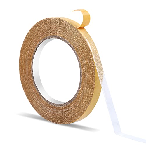 LUTER 1 Rolle Doppelseitiges Klebeband Strapazierfähig, 10mmx20m Super Klebriges Doppelseitiges Gewebeklebeband Ablösbar Transparent Adhesive Tape Double Sided für Das Heimbüro, Keine Rückstände von LUTER