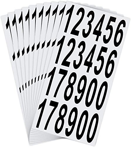 LUTER 10 Blatt Briefkasten Nummern Aufkleber Wasserdichte Selbstklebende Aufkleber für Briefkasten, Haus, Tür, Adressnummer, Innen oder Außen (7,5 cm) von LUTER