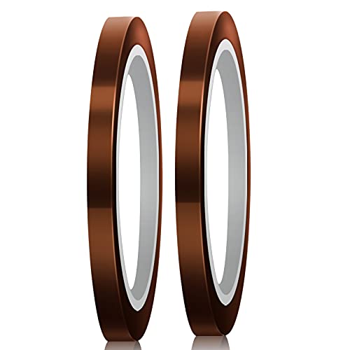 LUTER 2 Rollen Hochtemperatur-Sublimationsband, hitzebeständig, Thermoband für Sublimationsdruck, Wärmeübertragung, Isolierung, Wellenschweißen, 10 mm x 33 m, Hellbraun von LUTER