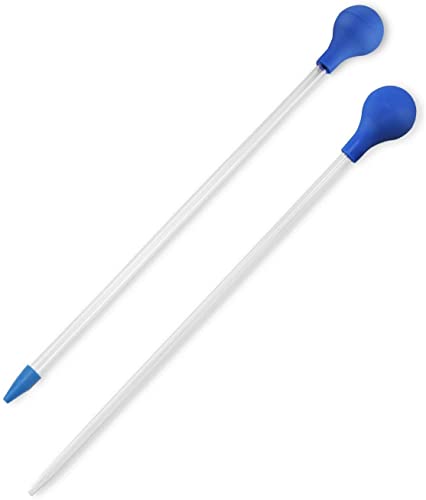 LUTER 2 Stück Coral Feeder Lange Pipette Mit Fischfutter Für Die Meisten Fütterungen Von Aquarienorganismen, Fischen Und Korallen (35 × 4 cm) von LUTER