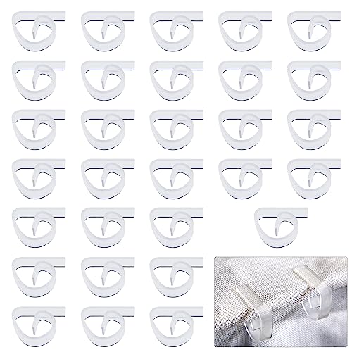Luter 30st Tischdeckenklammern Kunststoff, Transparent Tischdecken Clips Kunststoff Tischdeckenbefestigung Tischdeckenhalter Clips Tischdecke Clips für Drinnen und Draußen Zuhause Camping Picknick von LUTER