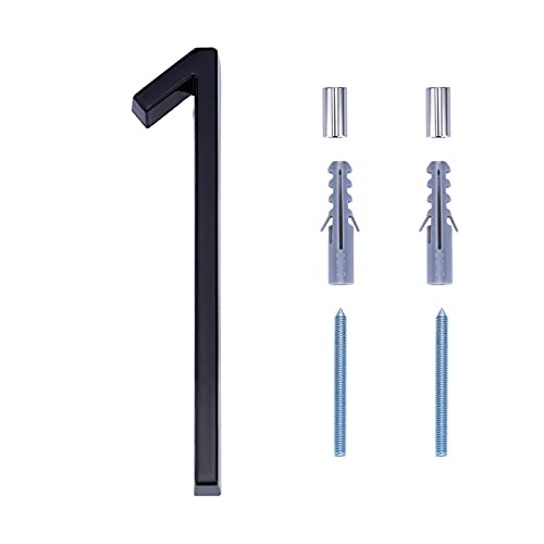 LUTER 12,7 cm Numery Adresu Domu Srebrne Numery Uliczne P?ywaj?ce Numery Domów Numery Skrzynek Pocztowych Numery Drzwi Dla Numeru Domu (1, Schwarz) von LUTER