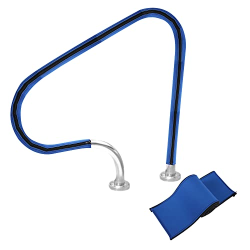 LUTER Pool Handlauf Abdeckung, Blaue Schwimmbad Handlauf Abdeckung mit Reißverschluss, Rutschfest, 120 cm Länge, Gebürstet, Neopren von LUTER