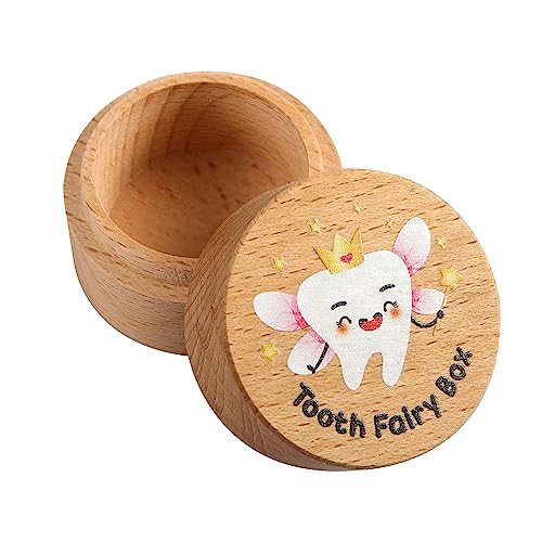Zahnfee Box, Farbig Zahnbox für Mädchen niedlich aus Holz Zahnfee Andenkenbox Zahnbox für verlorene Zähne für Mädchen Kleinkinder Geburtstag Babyparty Zahnfee Box, Farbig Zahnbox für Mädchen niedlich aus Holz Zahnfee Andenkenbox Zahnbox für verlorene Zähne für Mädchen Kleinkinder Geburtstag Babyparty von LUTER