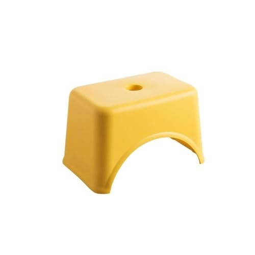 Fußbank Kreative verdickte Kunststoffhocker, rutschfeste Badebank, Tritthocker, Haushaltswechselschuhe, Hocker for das Leben, kreativer Hocker Schlafzimmer(Yellow) von LUTFI