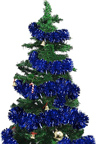 LUTFI Bänder für Weihnachtsdekoration, 2 Meter, Weihnachtsbaum, Girlande, Dekoration Neujahr, Erntedankfest, Dekoration, Haus, Outdoor, Geschenk, Handwerk… (Blau) von LUTFI