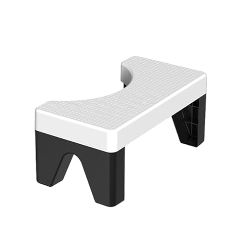 LUTFI Fußbank Badezimmer-Toilettensitz-Fußhocker, Kunststoff-Fußhocker for Jungen und Mädchen, tragbarer niedriger Hocker for Wohnzimmer, kreativer Hocker Schlafzimmer(Blanc) von LUTFI