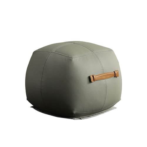 LUTFI Fußbank Ledersofa, niedriger Hocker, Fußhocker, sitzender Pier, Veranda, Schuhwechselhocker, moderner Kleiner Hocker for kreativen Hocker Schlafzimmer(Gris) von LUTFI