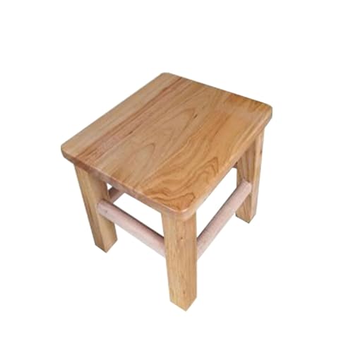 LUTFI Fußbank Multifunktionale kleine Trittleiter mit Fußpolster, Holzhocker, Stuhl, Eingang, Schuhwechselhocker for kreativen Hocker Schlafzimmer(Light Brown) von LUTFI