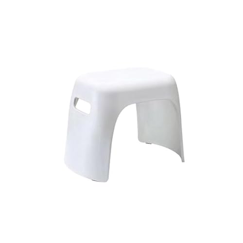 LUTFI Fußbank Schuhwechselhocker for den Haushalt, verdickter Kunststoff, niedriger Sitzhocker, Badezimmer-Fußtritthocker, kleine Bank for kreativen Hocker Schlafzimmer(S) von LUTFI