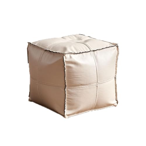 LUTFI Fußbank Tragbarer moderner Kleiner Stuhl, Fußhocker, Sofa-Tritthocker, niedriger Hocker, Eingangsbereich, Schuhwechselhocker for das Wohnzimmer, kreativer Hocker Schlafzimmer(Blanc) von LUTFI