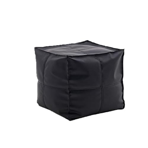 LUTFI Fußbank Tragbarer moderner Kleiner Stuhl, Fußhocker, Sofa-Tritthocker, niedriger Hocker, Eingangsbereich, Schuhwechselhocker for das Wohnzimmer, kreativer Hocker Schlafzimmer(Noir) von LUTFI