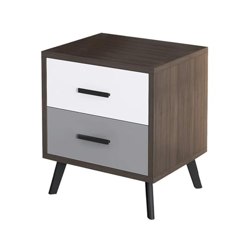 LUTFI Nachttische End-Beistelltisch, Nachttisch mit Schublade, moderner Aufbewahrungsschrank, Schlafzimmer-Nachttisch, Wohnzimmer-Schlafzimmermöbel(45cm) von LUTFI