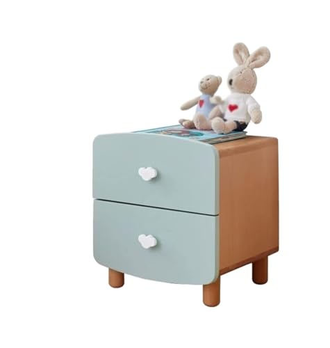 LUTFI Nachttische Nachttisch aus Holz, modern, niedlich, praktisch, Nachttisch, Aufbewahrungsschrank, Regal(Blue) von LUTFI