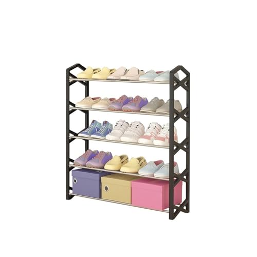 LUTFI Schuhregale 5-stufiges Schuhregal, freistehend, verstellbares Schuhregal, Aufbewahrungsorganisator for den Schlafzimmereingang Wohnzimmer von LUTFI