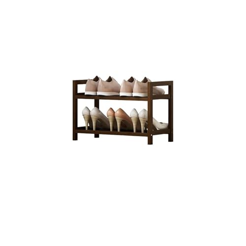 LUTFI Schuhregale Mehrschichtiges, wirtschaftliches Schuhregal, Schuhschrank for Zuhause, Bambus-Schuhregal, Aufbewahrungs-Organizer for den Eingangsbereich Wohnzimmer(2 Layers-50cm) von LUTFI