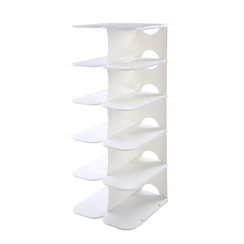 LUTFI Schuhregale Mehrschichtiges Schuhregal, Schuhaufbewahrungshalter, Schuhschrank, kleines Schuhregal for den Eingangsbereich Wohnzimmer(Blanc,M) von LUTFI