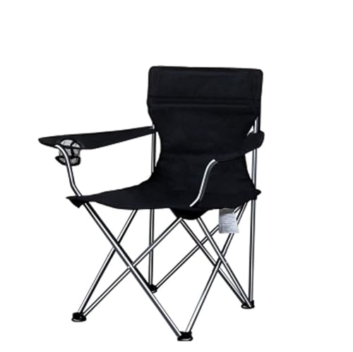 LUTFI Stühle Ultraleichter Campingstuhl, kompakter Klappstuhl mit Getränkehalter-Armlehnen und Tragetasche, strapazierfähig, 220 Pfund Tragkraft Picknick (Color : G) von LUTFI