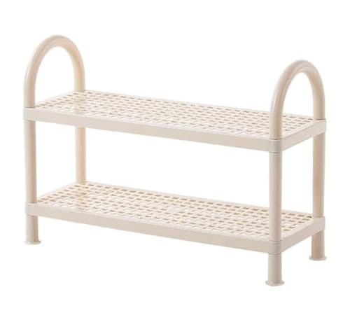 Schuhregale Mehrschichtiges Schuhregal aus Kunststoff, Lagerregal, moderner, minimalistischer Schuhständer for zu Hause, for schmale Eingangsbereiche, Flure, Schuhregal Wohnzimmer(55 x 20.3 x 39.4cm) von LUTFI
