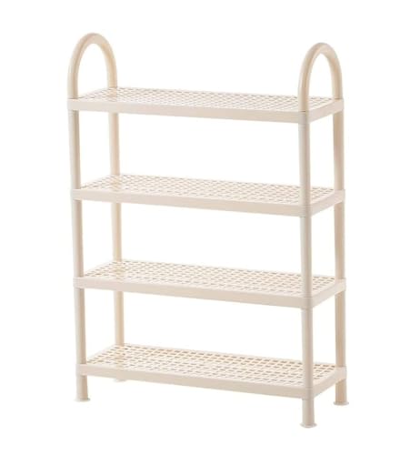 Schuhregale Mehrschichtiges Schuhregal aus Kunststoff, Lagerregal, moderner, minimalistischer Schuhständer for zu Hause, for schmale Eingangsbereiche, Flure, Schuhregal Wohnzimmer(55 x 20.3 x 77cm) von LUTFI