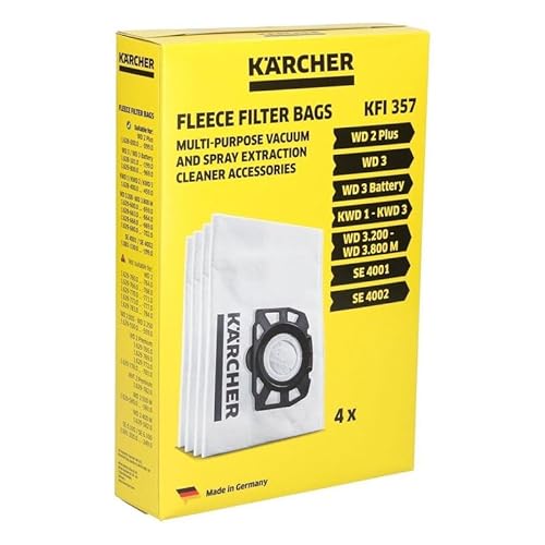 LUTH Premium Profi Parts Filterbeutel kompatibel mit Kärcher Kfi357 2.863-314.0 für Nasstrockensauger 4stk von LUTH Premium Profi Parts