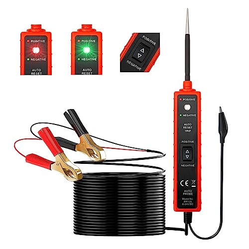 Funktionsprüflampe Kfz Stromkreistester 6-24V Power Short Circuit Probe Tester with LED Test Light Short-Circuit Tracking Location and Buzzer Alarm Polarity Test and Continuity Test Function von LUTIFIX