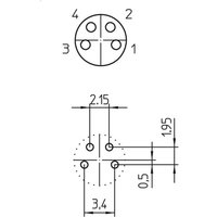 Lutronic - 1221 Sensor-/Aktor-Einbausteckverbinder M8 Buchse, Einbau Polzahl Sensoren: 4 1 St. von LUTRONIC