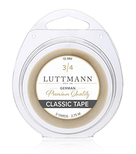 LUTTMANN® Classic Tape - Kleberolle Tape transparent für Toupets, Perücken, Haarsysteme & Haarteile - speziell für Foliensysteme und PU Untergründe (19 mm x 2,75 m) von LUTTMANN