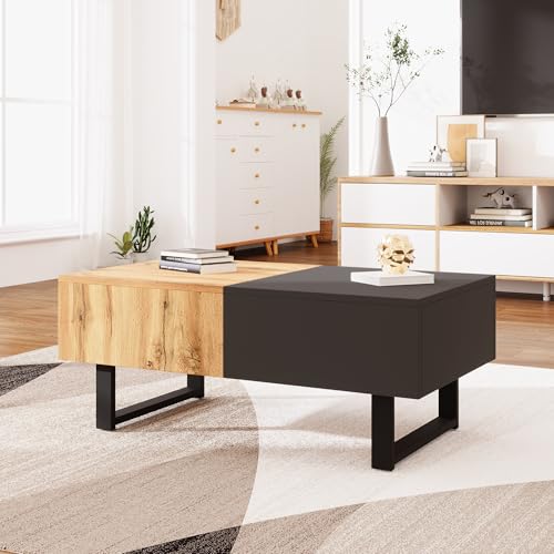 Multifunktionaler moderner verschiebbarer Couchtisch mit versteckter Aufbewahrung, hochwertiger Holz- und Metallhalterung, geeignet für Wohn- und Bürobereich, 155 x 55 x 40 cm, einfach zu insta Multifunktionaler moderner verschiebbarer Couchtisch mit versteckter Aufbewahrung, hochwertiger Holz- und Metallhalterung, geeignet für Wohn- und Bürobereich, 155 x 55 x 40 cm, einfach zu insta von LUTUTU