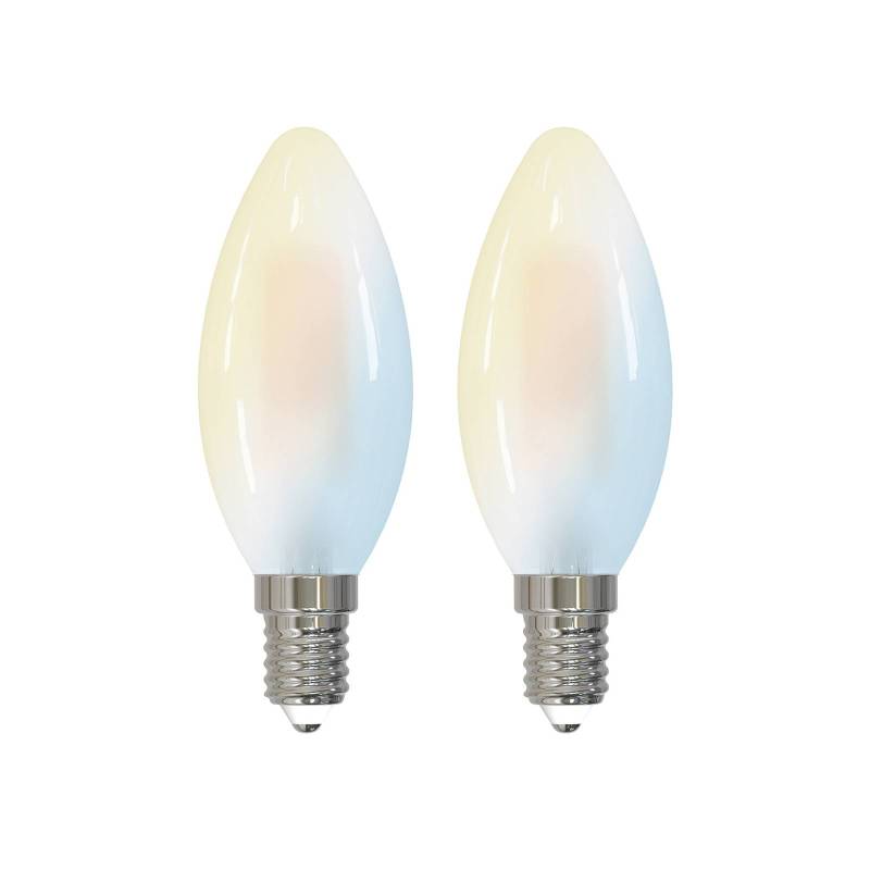 LUUMR Smart LED-Tropfenlampe 2er-Set E14 4,2W CCT klar Tuya von LUUMR